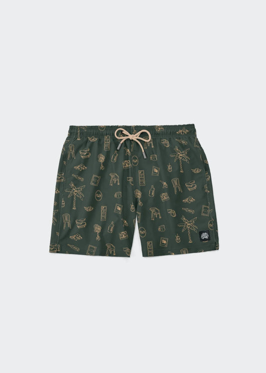 Debi Ir Mas A La Playa Green Swim Short