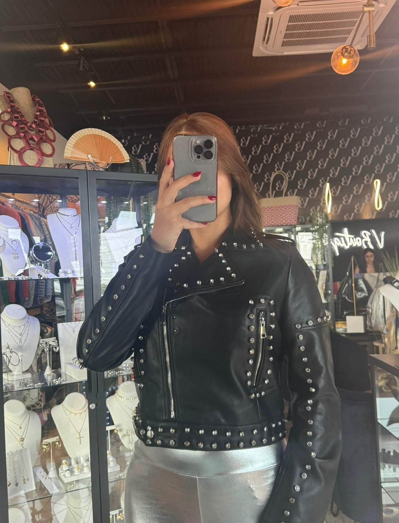 Leather Stud Jacket