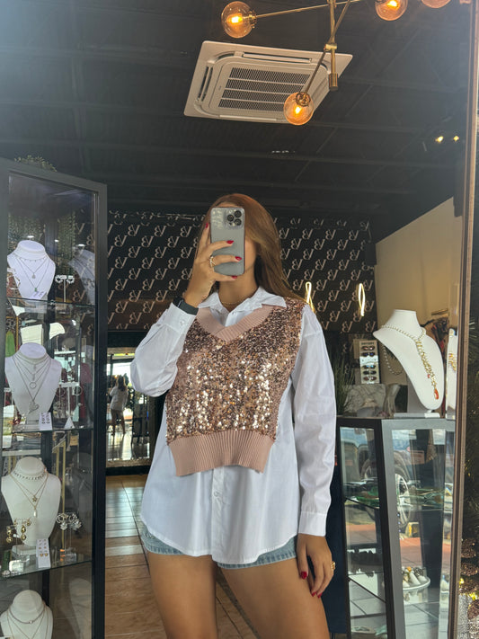 Sequin Jacket Top