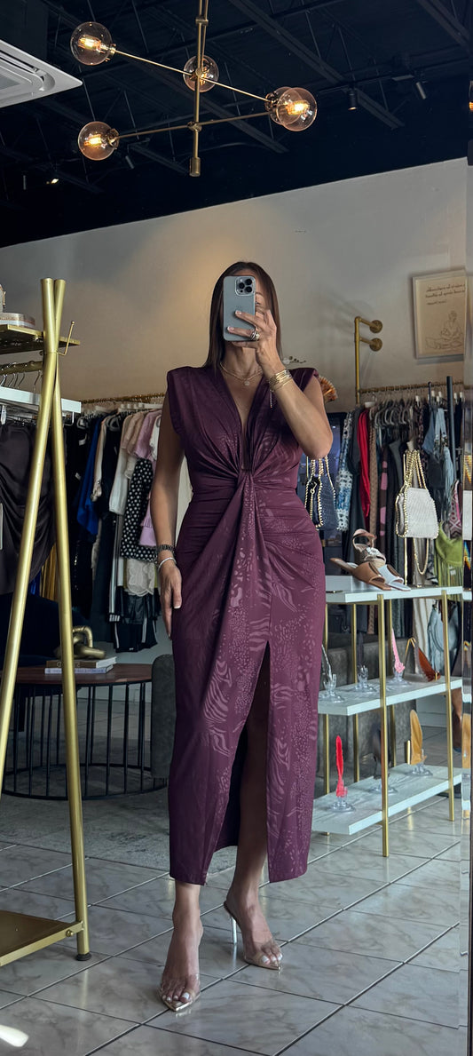 Caroline Dress-Wine