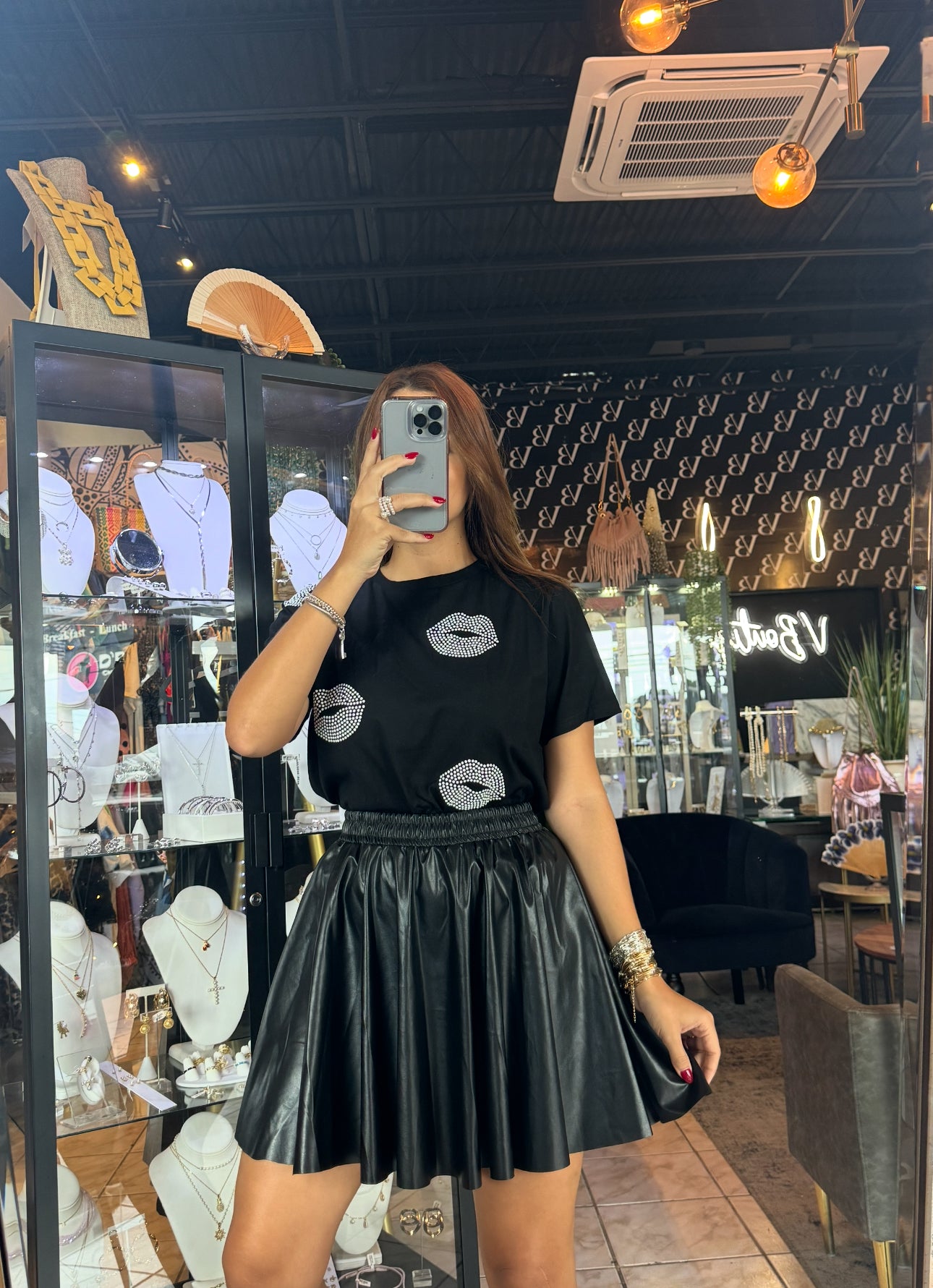 Black Leather Skirt