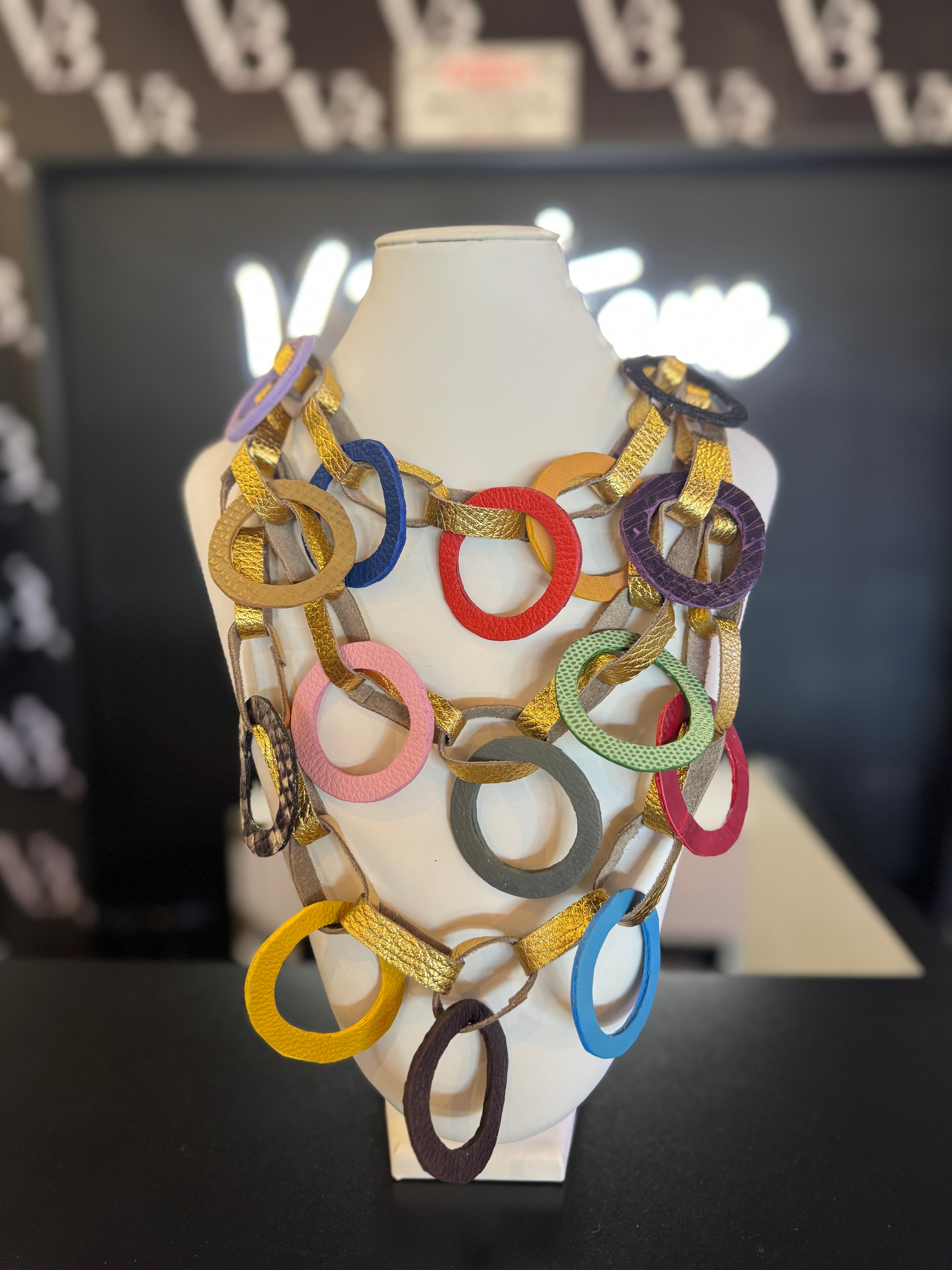 Rosetta Leather Necklace