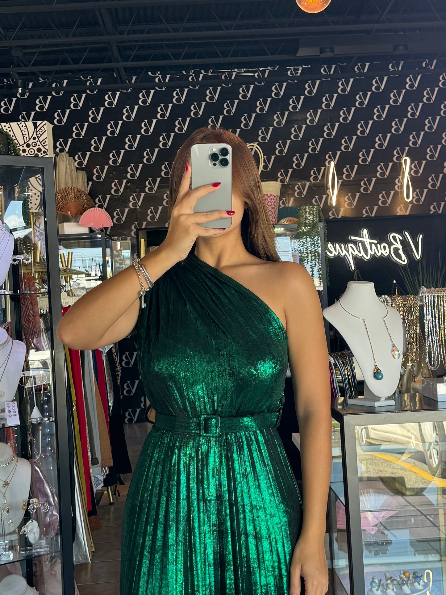 Plid Dress - Green