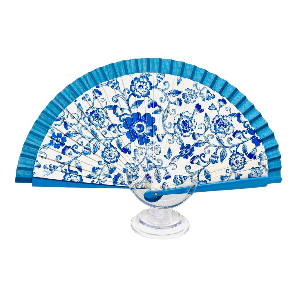 Blue Hand Fan