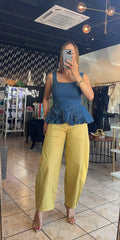 Barrel Beaded Bottom-Yellow