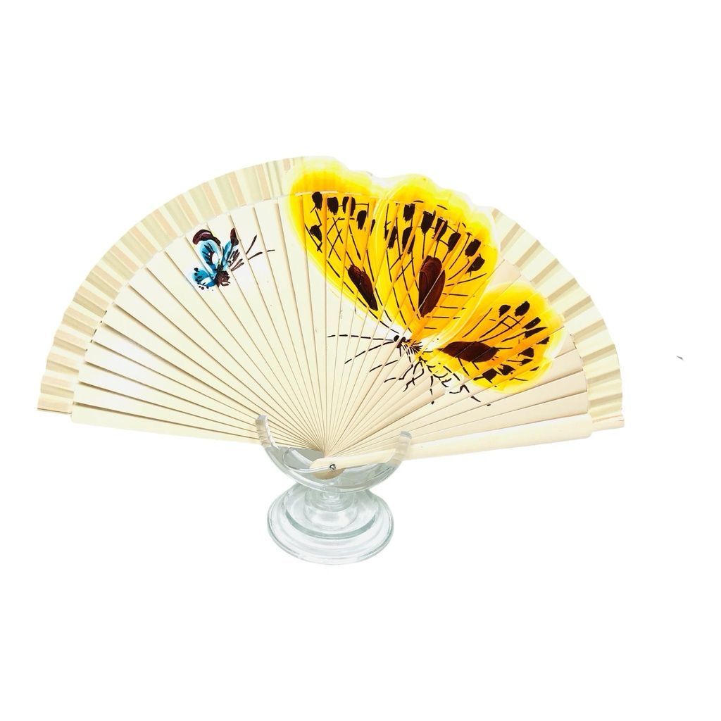 Butterfly Hand Fan-Beige