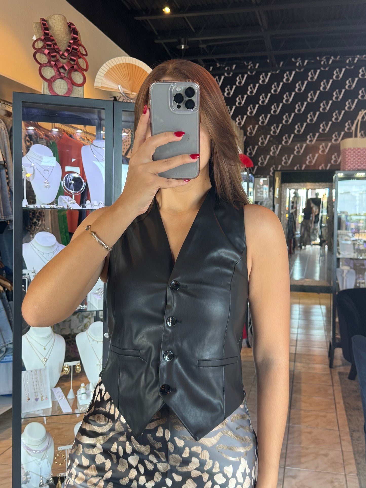 Samantha Leather Vest