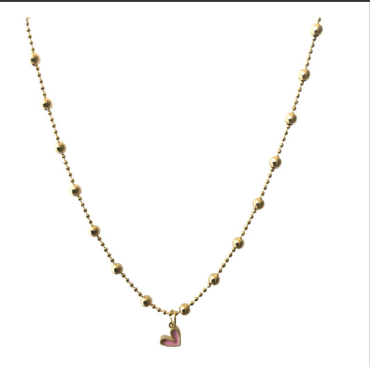 Allie Necklace - Pink