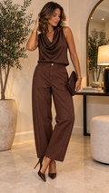 Lauren Barrel Beaded Bottom - Brown