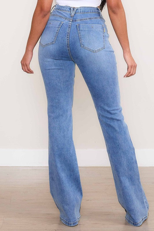 Square Pocket Bootcut Jeans