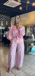 Luna Polka Dots Pants-Pink