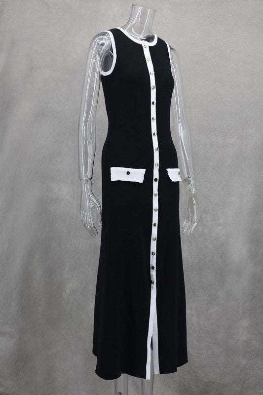 WOMEN FASHION LONG MAXI KNIT DRESS