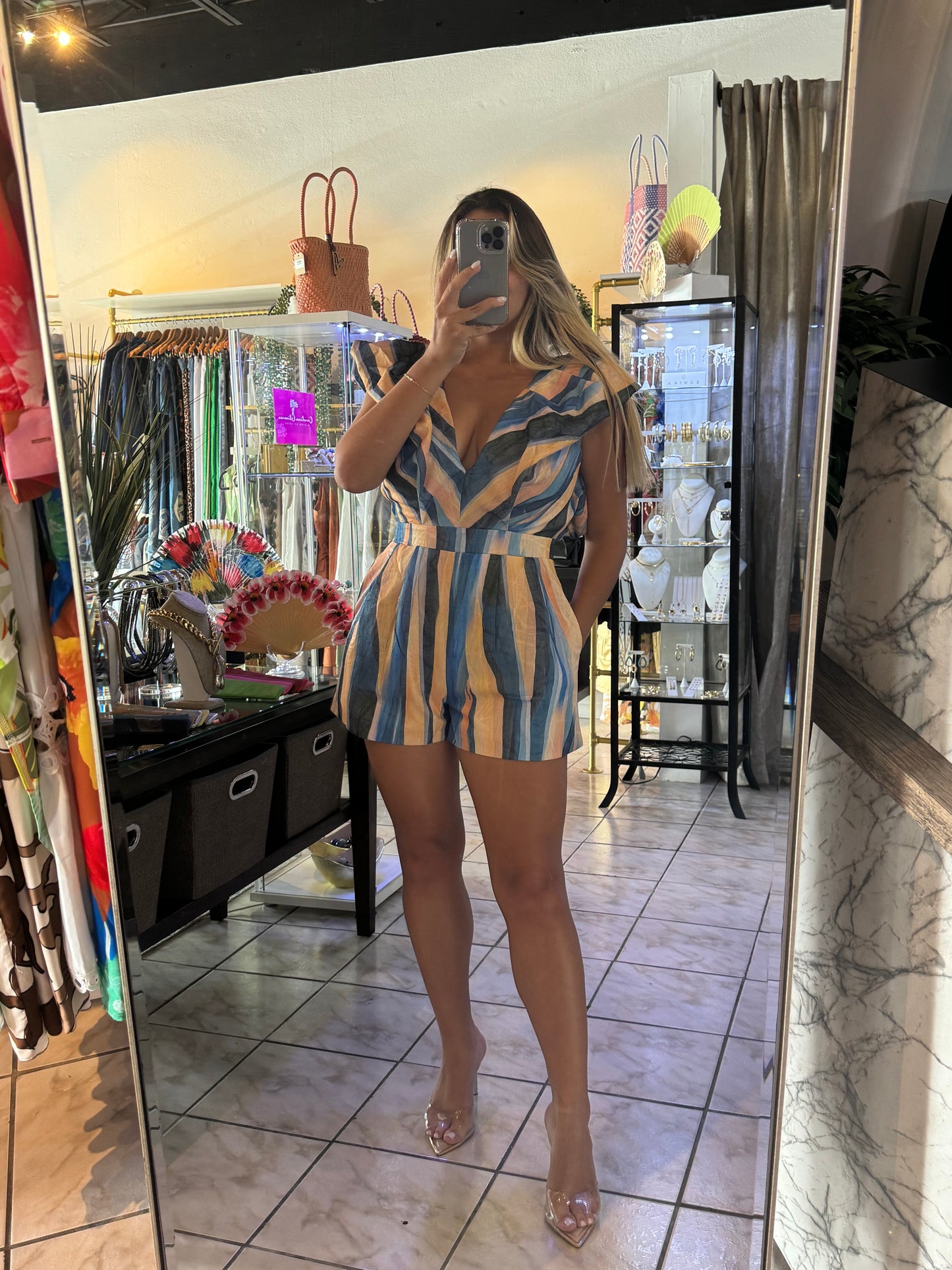 Agata Stripe Romper