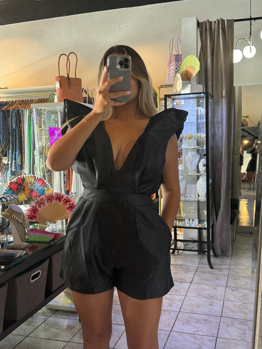 Agata Black Romper