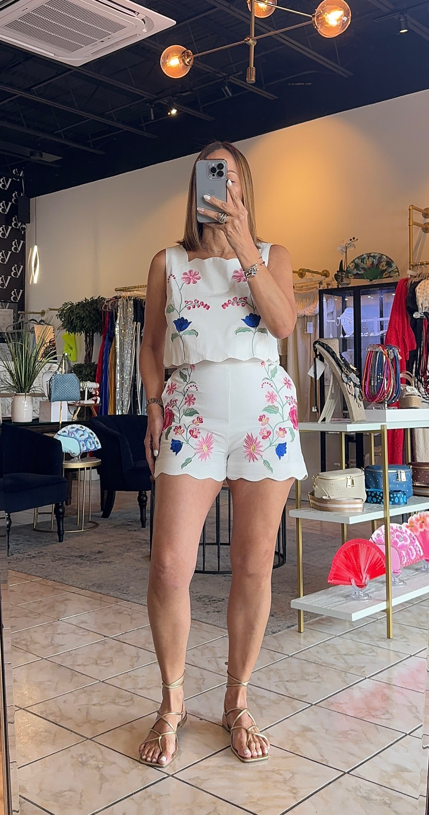 Gigi Embroidery Short Set