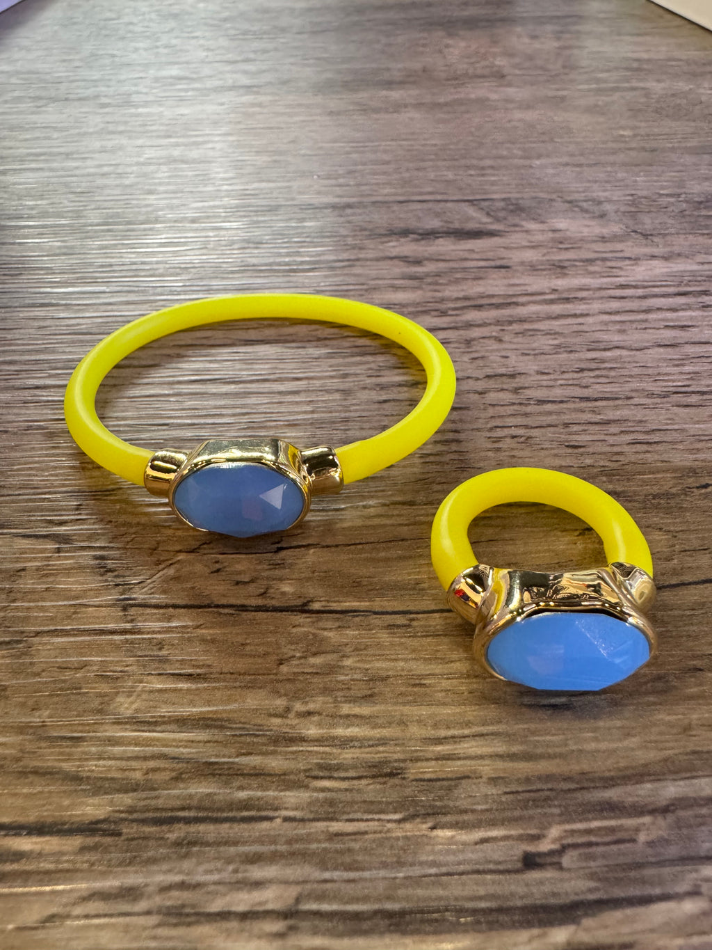 Muriel Ring - Yellow/Blue