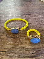 Muriel Ring - Yellow/Blue