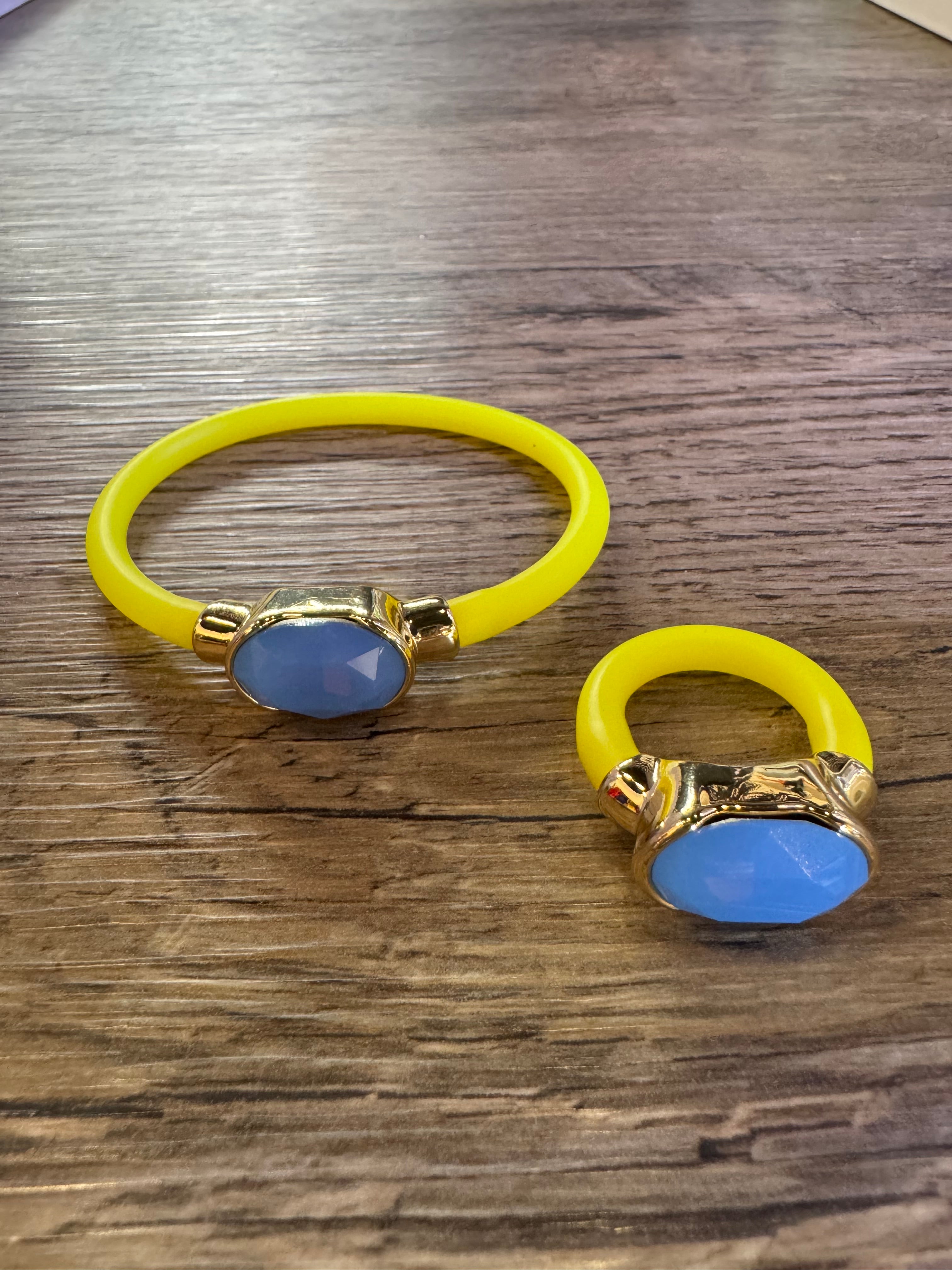 Muriel Ring - Yellow/Blue