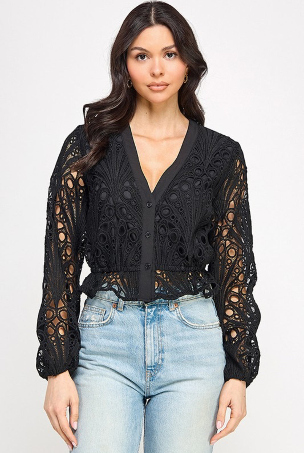 Bri Black Blouse