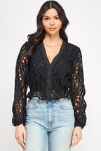 Bri Black Blouse