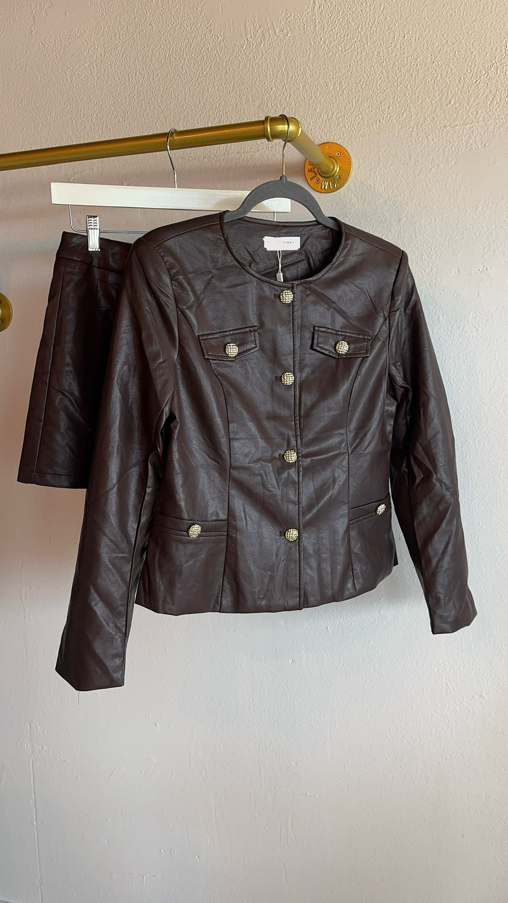 Kariel Leather Skort Set