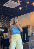 Fanny Lace Top-Sky Blue