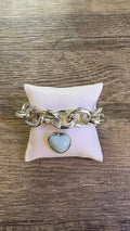 Maggie Heart Bracelet - Baby Blue