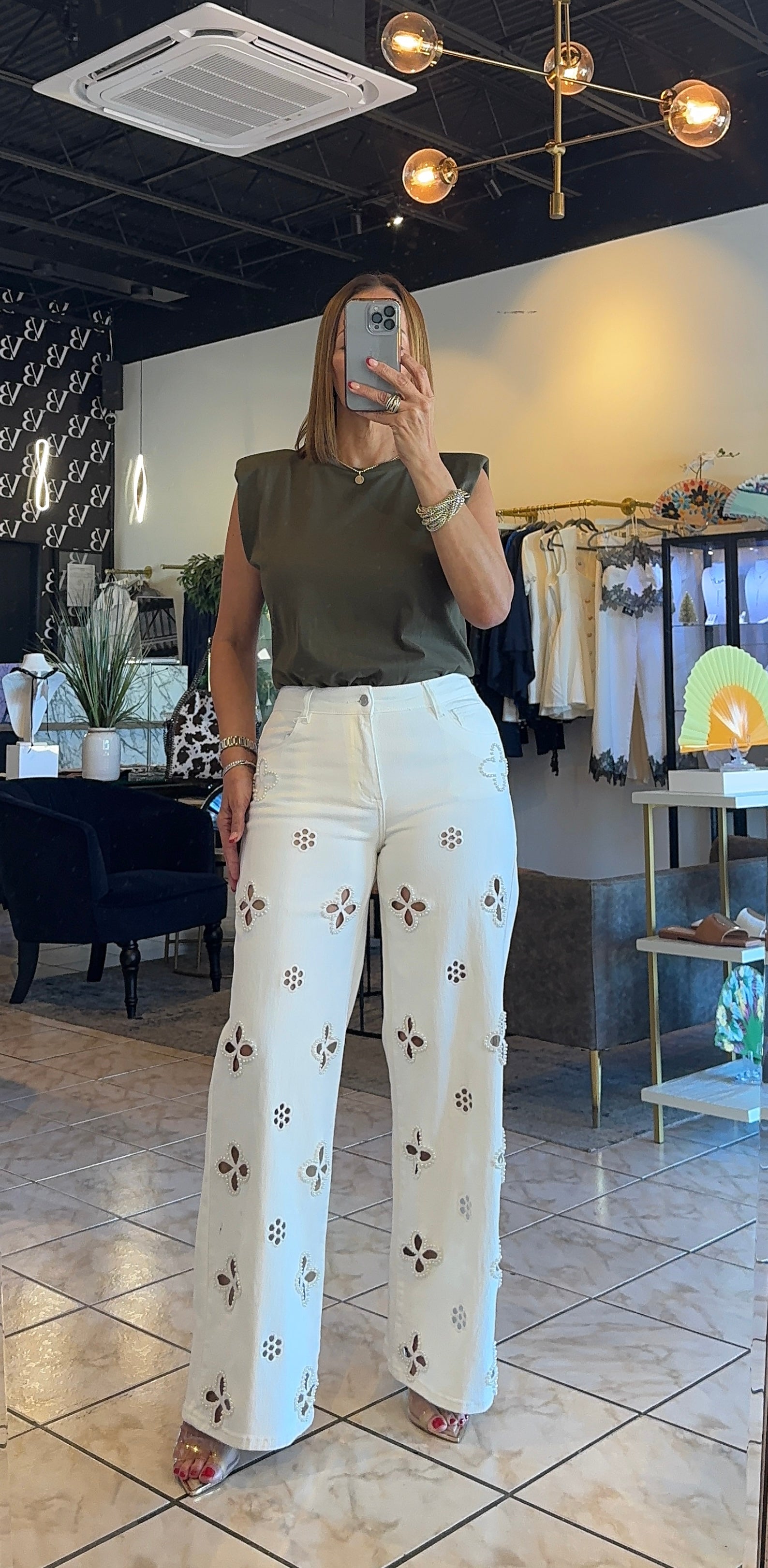 White Pearls Jean
