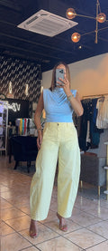 Barrel Beaded Bottom-Butter Yellow