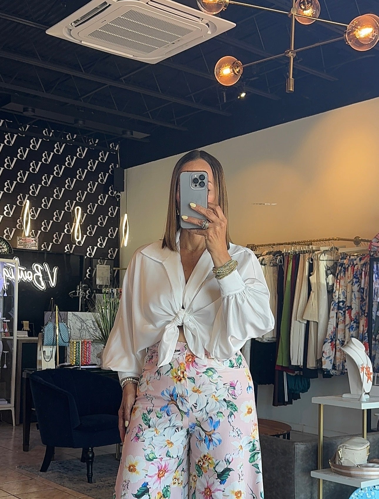 Karisa Satin Top-White