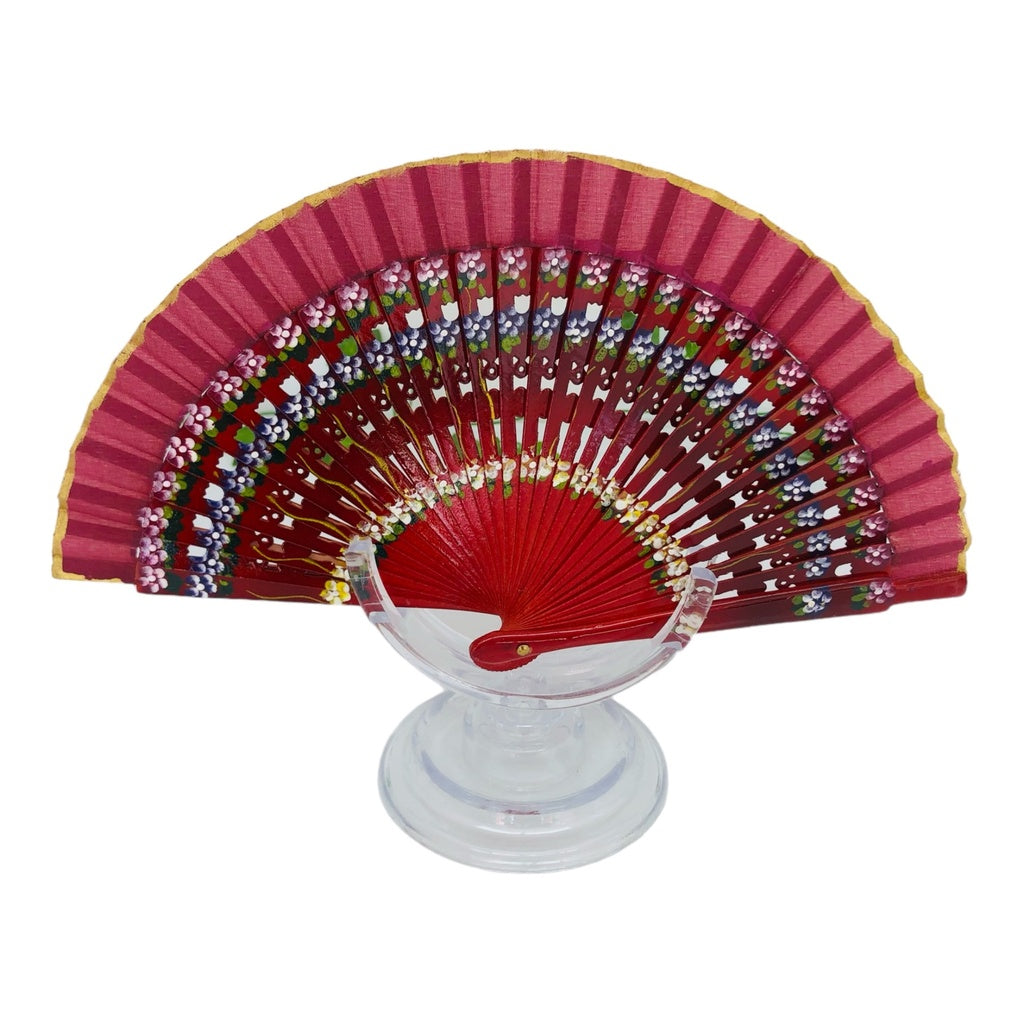 Mini Hand Fan - Wine