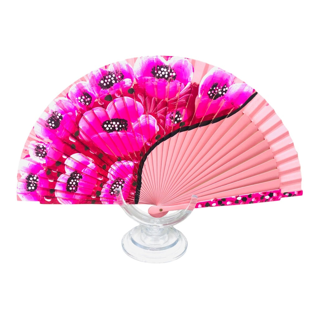 Flower Hand Fan - Pink