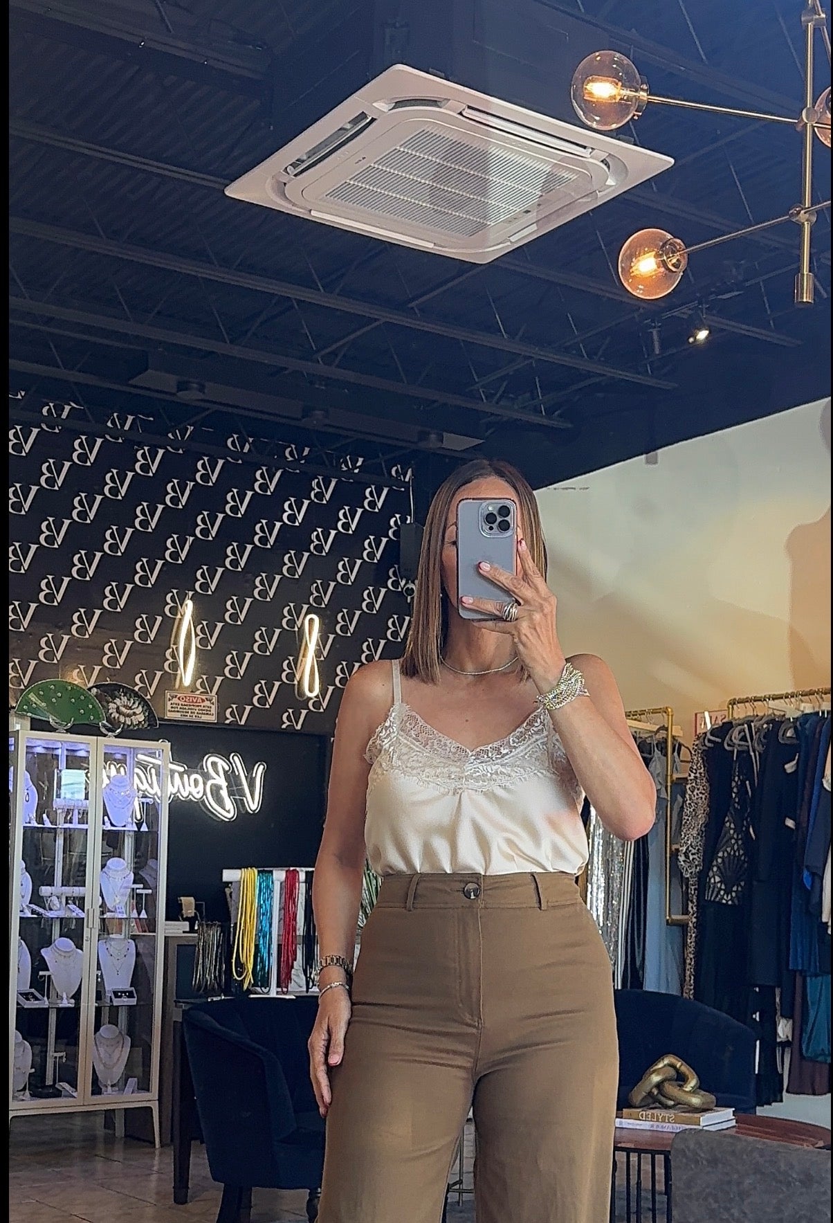 Fanny Lace Top- Beige