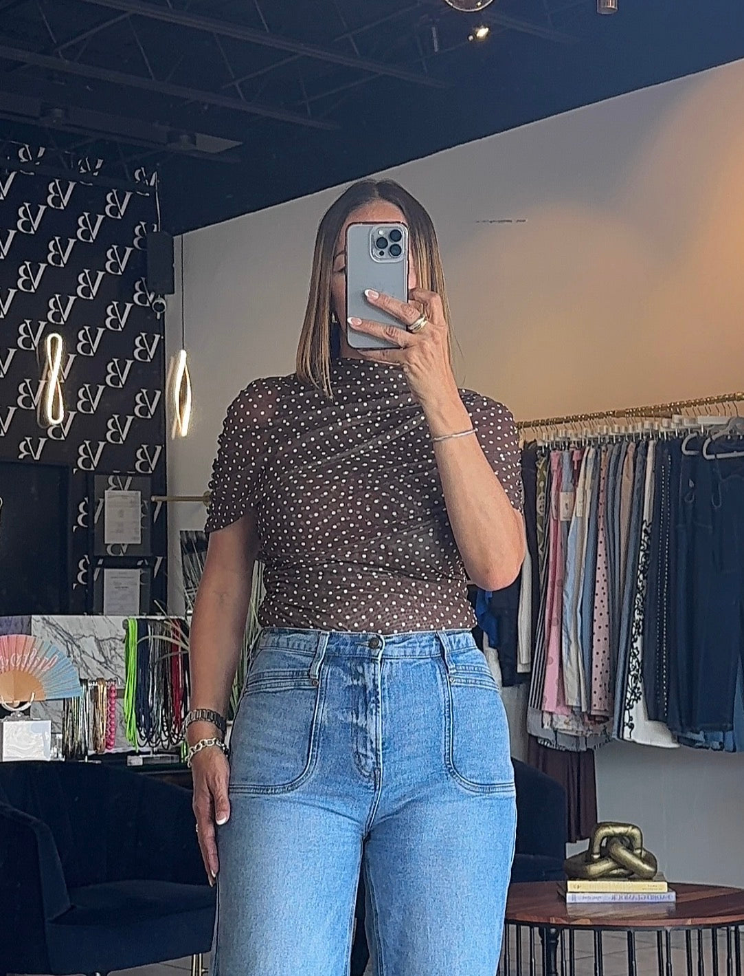 Mae Mech Polka Top