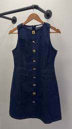Denim Gold Button Dress