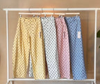 Marena Polka Pants-Blue/Brown