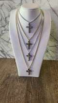 Grace Multi-Chain w/ Crosses Necklace