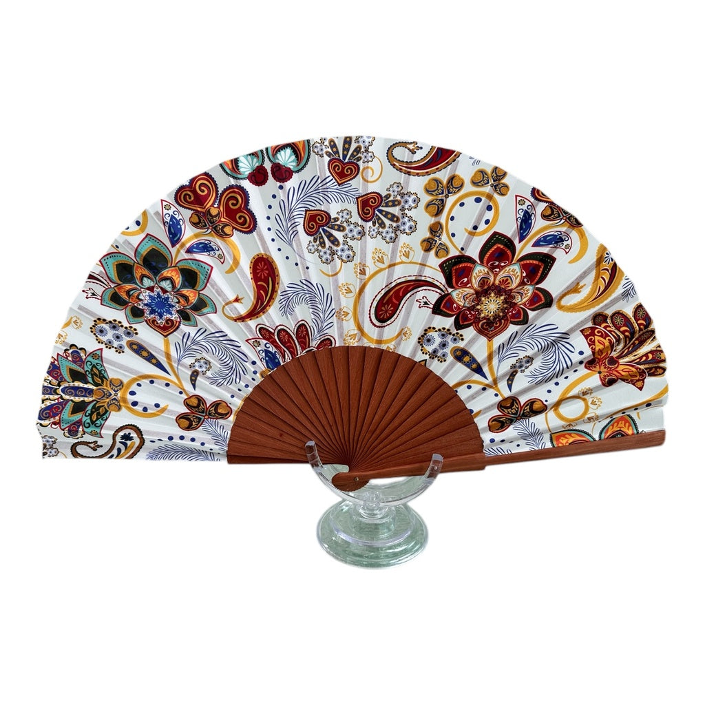 Peral Paisley Hand Fan