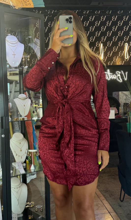 Aga Dress - Burgundy