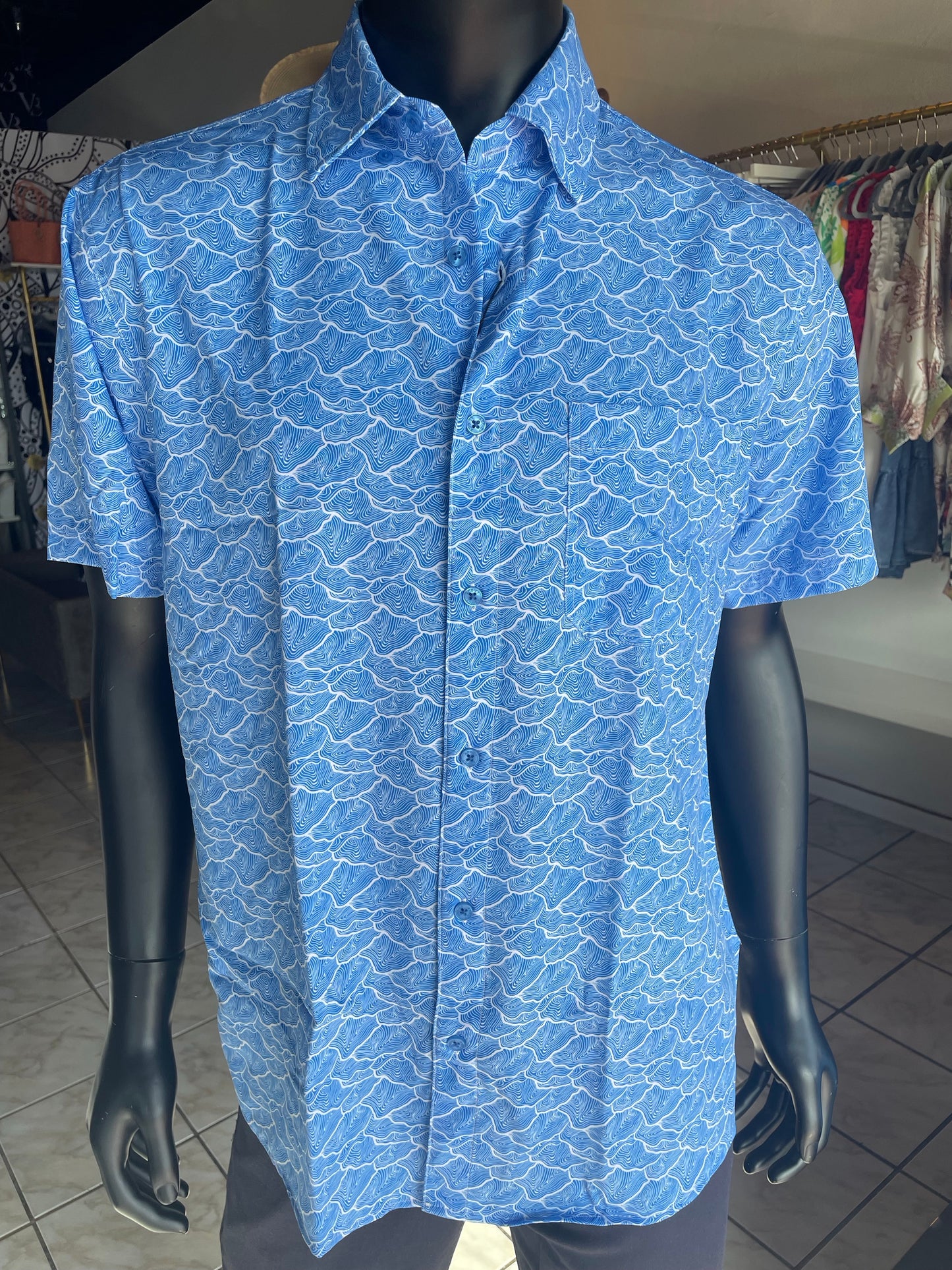 Blue Coral Men Shirt