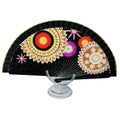 Mándala Hand Fan-Black