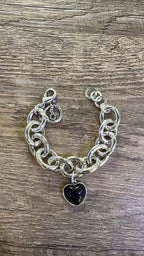 Maggie Heart Bracelet - Black