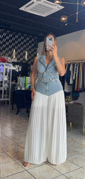 Mila Denim Palazzo Set