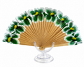 Green Flower Hand Fan