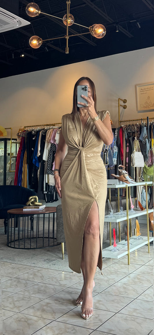 Caroline Dress- Beige