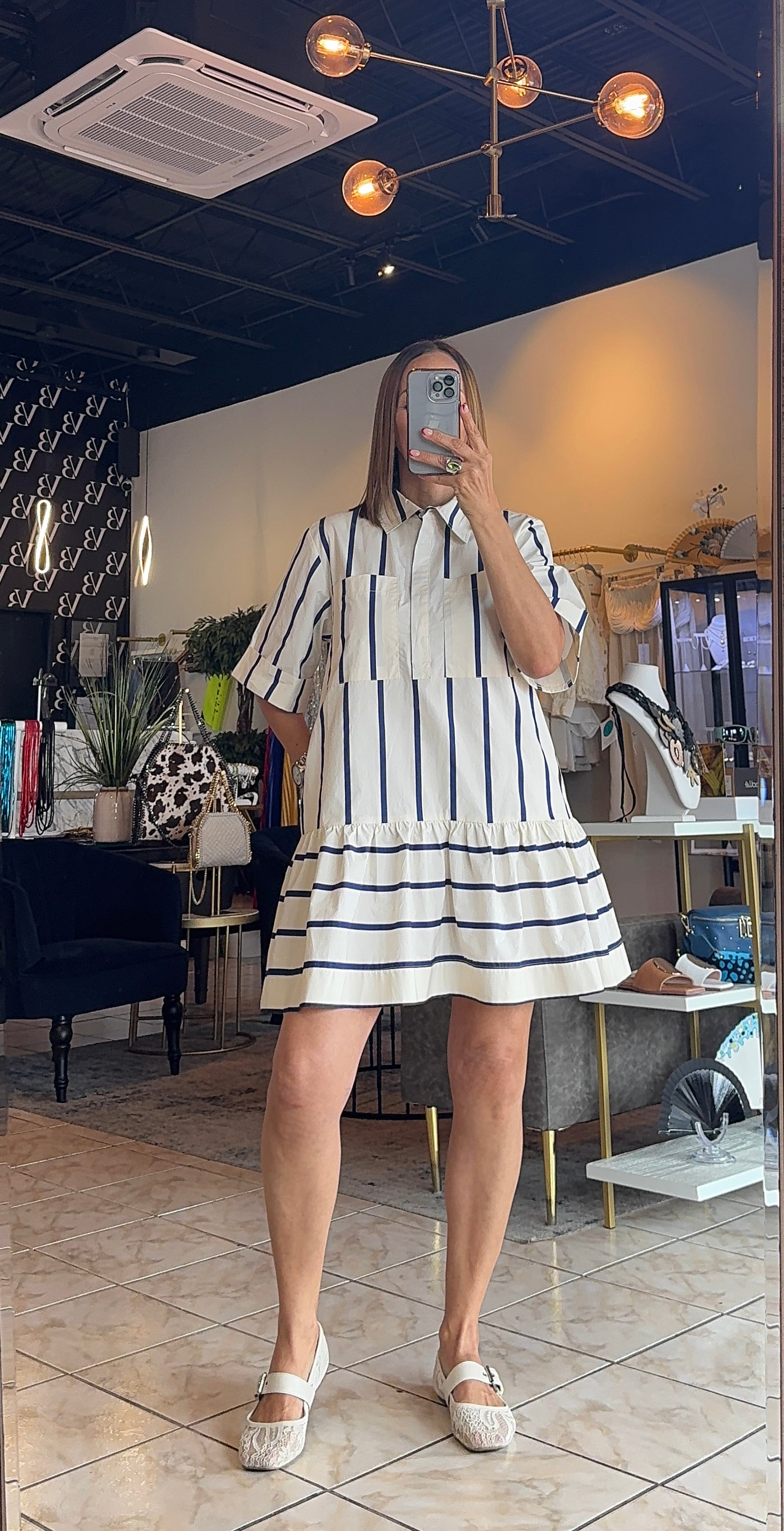 Caroline Stripe Dress