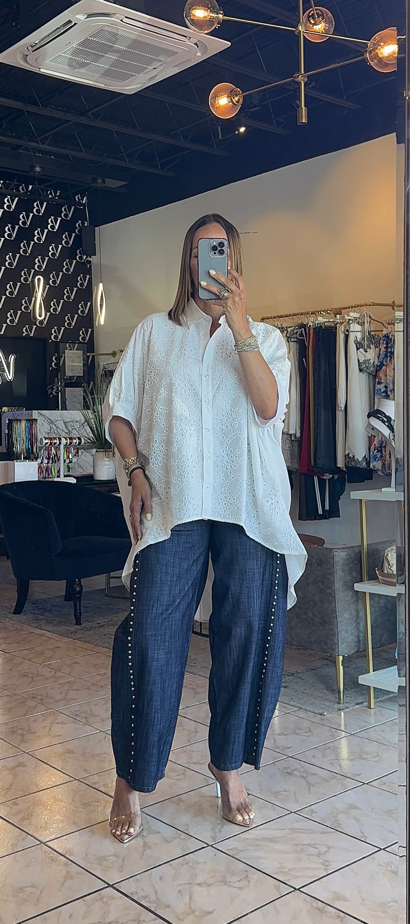 Marla Embroidery Tunic Top