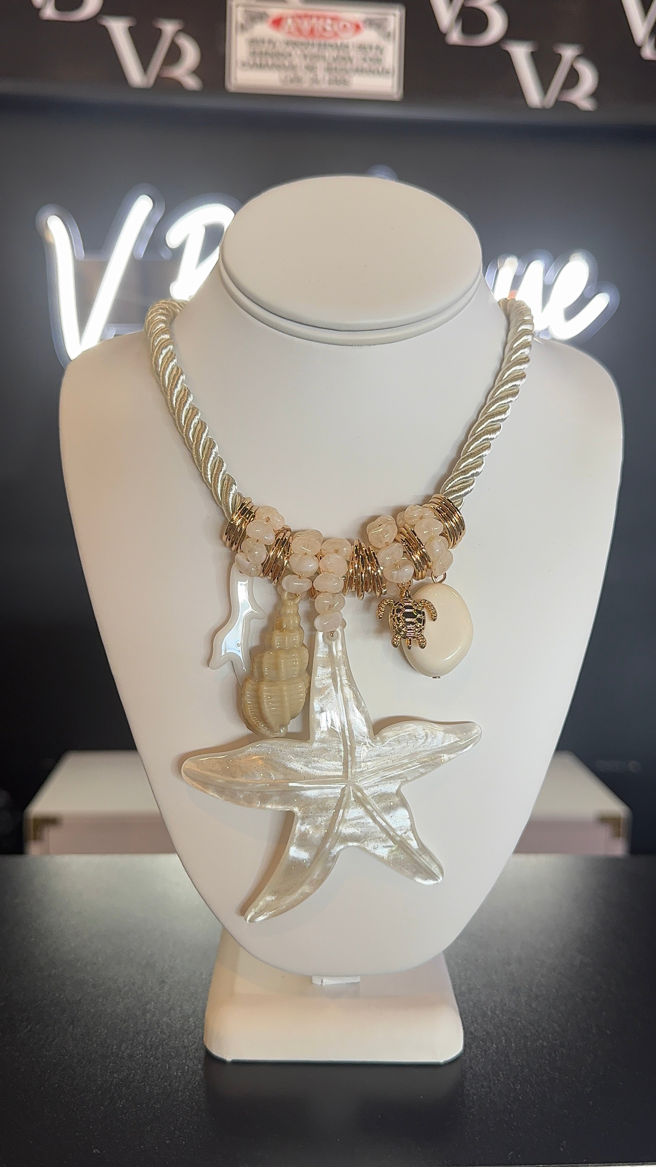 Sea Star Necklace- Beige
