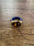 Muriel Ring - Blue/Brown