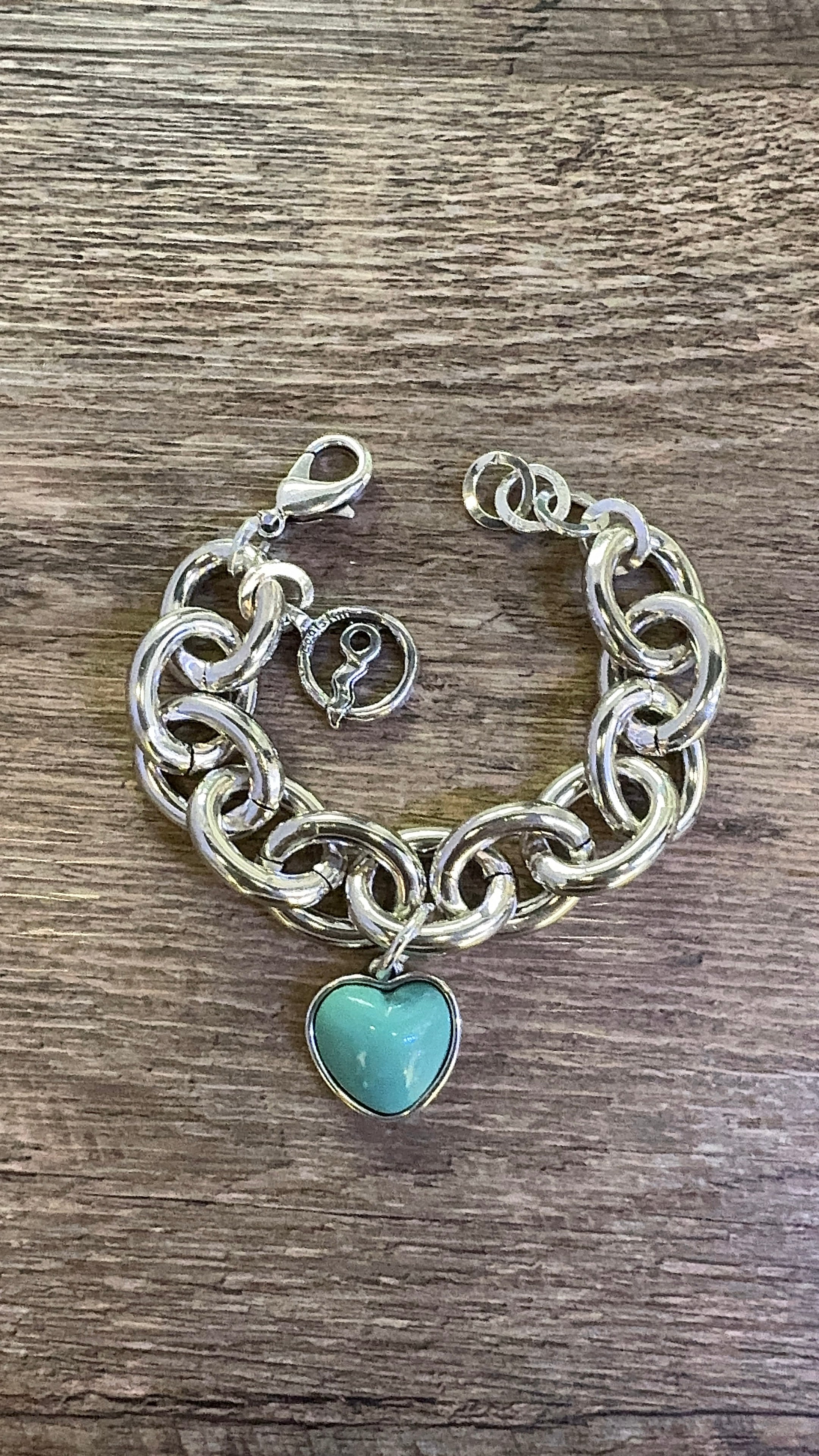 Maggie Heart Bracelet - Aqua